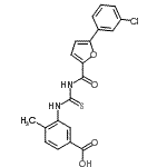 CAS#: 461403-24-7， 3-({[5-(3-Chlorophenyl)-2-Furoyl]Carbamothioyl}Amino)-4-Methylbenzoic Acid