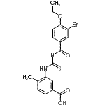 CAS#: 461411-57-4， 3-{[(3-Bromo-4-Ethoxybenzoyl)Carbamothioyl]Amino}-4-Methylbenzoic Acid