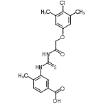 CAS#: 461416-52-4， 3-({[(4-Chloro-3,5-Dimethylphenoxy)Acetyl]Carbamothioyl}Amino)-4-Methylbenzoic Acid