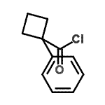 structure of CAS# 4620-67-1, 1-Phenylcyclobutanecarbonyl Chloride;1-(Chlorocarbonyl)-1-phenylcyclobutane;1-Phenylcyclobutane-1-carbonyl chloride;1-phenylcyclobutanecarbonyl chloride