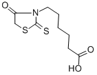 structure of CAS# 4649-06-3, 6-(4-Oxo-2-Thioxo-Thiazolidin-3-Yl)-Hexanoic Acid;6-(4-Oxo-2-Thioxo-Thiazolidin-3-Yl)Hexanoate;6-(4-Oxo-2-Thioxo-3-Thiazolidinyl)Hexanoate;6-(4-Keto-2-Thioxo-Thiazolidin-3-Yl)Hexanoate