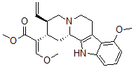 structure of CAS# 4697-66-9, (.alpha.E,2S,3R,12bS)-3-Ethenyl-1,2,3,4,6,7,12,12b-Octahydro-8-Methoxy-alpha-(Methoxymethylene)-Indolo[2,3-a]quinolizine-2-Acetic Acid Methyl Ester;Methyl (E)-2-[(2S,3R,12Bs)-8-Methoxy-3-Vinyl-1,2,3,4,6,7,12,12B-Octahydroindolo[3,2-H]Quinolizin-2-Yl]-3-Methoxy-Prop-2-Enoate;(E)-2-[(2S,3R,12Bs)-8-Methoxy-3-Vinyl-1,2,3,4,6,7,12,12B-Octahydroindolo[3,2-H]Quinolizin-2-Yl]-3-Methoxyprop-2-Enoic Acid Methyl Ester;(E)-2-[(2S,3R,12Bs)-8-Methoxy-3-Vinyl-1,2,3,4,6,7,12,12B-Octahydropyrido[2,1-A]$B-Carbolin-2-Yl]-3-Methoxy-Acrylic Acid Methyl Ester