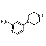 结构式 CAS# 470442-95-6, 4-(1-哌嗪基)-2-吡啶胺