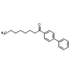 structure of CAS# 47162-00-5, 1-(4-Biphenylyl)-1-Octanone;1-[1,1'-Biphenyl]-4-yl-1-octanone #;4-n-Octanoylbiphenyl