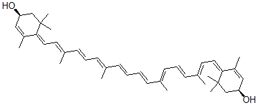 CAS#: 472-73-1， (3S,3'S)-4',5'-Didehydro-4,5'-Retro-b,b-Carotene-3,3'-Diol