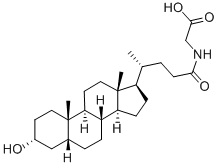 structure of CAS# 474-74-8, N-[(3a,5b)-3-Hydroxy-24-Oxocholan-24-Yl]- Glycine;Sodium 2-[[(4R)-4-[(3R,5R,10S,13R,17R)-3-Hydroxy-10,13-Dimethyl-2,3,4,5,6,7,8,9,11,12,14,15,16,17-Tetradecahydro-1H-Cyclopenta[A]Phenanthren-17-Yl]-1-Oxopentyl]Amino]Acetate;Sodium 2-[[(4R)-4-[(3R,5R,10S,13R,17R)-3-Hydroxy-10,13-Dimethyl-2,3,4,5,6,7,8,9,11,12,14,15,16,17-Tetradecahydro-1H-Cyclopenta[A]Phenanthren-17-Yl]Pentanoyl]Amino]Ethanoate;Glycine, N-((3Alpha,5Beta)-3-Hydroxy-24-Oxocholan-24-Yl)-, Monosodium Salt