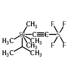 structure of CAS# 474668-34-3, Triisopropyl[(Pentafluoro-lambda<Sup>6</Sup>-Sulfanyl)Ethynyl]Silane;[(Triisopropylsilyl)acetylene]sulfurpentafluoride;[2-(Pentafluorosulfanyl)ethynyl]tris(propan-2-yl)silane