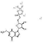 结构式 CAS# 475193-31-8, 2-(甲硫基)-5'-O-[(膦酰基氧基)磷酸基]-肌苷钠盐(1:4)