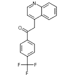 结构式 CAS# 476472-22-7, 2-(4-喹啉基)-1-[4-(三氟甲基)苯基]乙酮