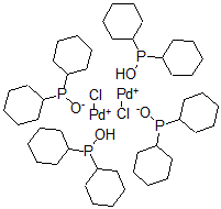 CAS#: 476493-68-2， Dihydrogen Di-mu-Chlorotetrakis(Dicyclohexylphosphinito)Di-Palladate