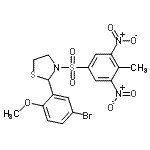 CAS#: 477489-63-7， 2-(5-Bromo-2-Methoxyphenyl)-3-[(4-Methyl-3,5-Dinitrophenyl)Sulfonyl]-1,3-Thiazolidine