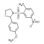 CAS#: 477515-89-2， 2-(4-Methoxyphenyl)-3-[(2-Methyl-5-Nitrophenyl)Sulfonyl]-1,3-Thiazolidine