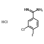 结构式 CAS# 477844-52-3, 3-氯-4-氟苯甲脒盐酸盐(1:1)