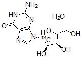 CAS#: 478511-32-9， Guanosine-1'-13C Monohydrate
