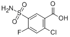 structure of CAS# 4793-24-2, 2-Chloro-4-Fluoro-5-Sulfamoylbenzoic Acid;Benzoic Acid, 5-(Aminosulfonyl)-2-Chloro-4-Fluoro-;2-CHLORO-4-FLUORO-5-SULFAMOYLBENZOIC ACID