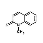 结构式 CAS# 4800-27-5, 1-甲基-2(1H)-喹啉硫酮
