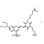 CAS#: 482379-37-3， Sodium 3-[(5E)-3-(5-Carboxypentyl)-5-{(2E)-2-[7-(Diethylamino)-4-(2-Methyl-2-Propanyl)-2H-Chromen-2-Ylidene]Ethylidene}-2,4,6-Trioxotetrahydro-1(2H)-Pyrimidinyl]-1-Propanesulfonate