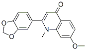 CAS 登录号：483-52-3， 2-苯并[1,3]二氧杂环戊烯-5-基-7-甲氧基-1-甲基-喹啉-4-酮