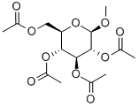 结构式 CAS# 4860-85-9, 甲基 2,3,4,6-四-O-乙酰基-beta-D-吡喃葡萄糖苷