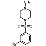 structure of CAS# 486422-19-9, 1-(3-Bromophenyl)Sulfonyl-4-Methyl-Piperazine;1-(3-bromobenzenesulfonyl)-4-methylpiperazine;1-[(3-bromobenzene)sulfonyl]-4-methylpiperazine;MFCD10000772