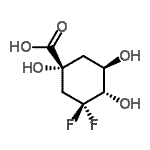 CAS#: 486430-84-6， (1R,4S,5R)-3,3-Difluoro-1,4,5-trihydroxycyclohexanecarboxylic acid