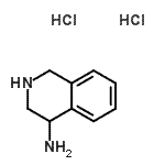 structure of CAS# 486453-50-3, 1,2,3,4-Tetrahydro-4-Isoquinolinamine Dihydrochloride;1,2,3,4-Tetrahydro-isoquinolin-4-ylamine dihydrochloride;4-Amino-1,2,3,4-tetrahydroisoquinoline 2HCl;4-Amino-1,2,3,4-tetrahydroisoquinolinedihydrochloride