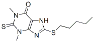 CAS 登录号：4869-70-9， 2,7-二氢-1,3-二甲基-8-(戊基硫代)-2-硫代-1H-嘌呤-6(3H)-酮