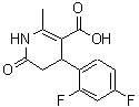CAS#: 487057-91-0， 4-(2,4-Difluorophenyl)-1,4,5,6-Tetrahydro-2-Methyl-6-Oxo-3-Pyridinecarboxylic acid