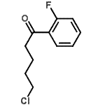 structure of CAS# 487058-75-3, 5-Chloro-1-(2-Fluorophenyl)-1-Pentanone;5-chloro-1-(2-fluorophenyl)-1-oxopentane