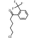structure of CAS# 487058-77-5, 5-Chloro-1-[2-(Trifluoromethyl)Phenyl]-1-Pentanone;5-chloro-1-oxo-1-(2-trifluoromethylphenyl)pentane