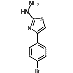 structure of CAS# 4871-22-1, 4-(4-Bromophenyl)-2-Hydrazino-1,3-Thiazole;[4-(4-Bromo-phenyl)-thiazol-2-yl]-hydrazine;4-(4-bromophenyl)-1,3-thiazole-2-ylhydrazine;4-(4-Bromophenyl)-2-hydrazino-1,3-thiazole #