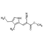 CAS#: 488091-94-7， Methyl (2E)-2-Cyano-3-(4-Ethyl-3-Methyl-1H-Pyrrol-2-Yl)Acrylate