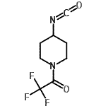 结构式 CAS# 493036-44-5, 2,2,2-三氟-1-(4-异氰酸-1-哌啶基)乙酮