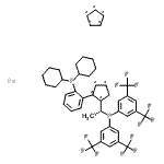 CAS#: 494227-32-6， 1,2,3,4,5-Cyclopentanepentayl, Compd. With 1-[(1R)-1-[Bis[3,5-Bis(Trifluoromethyl)Phenyl]Phosphino]Ethyl]-2-[2-(Dicyclohexylphosphino)Phenyl]-1,2,3,4,5-Cyclopentanepentayl, Iron Salt (1:1:1)