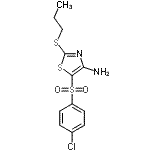 CAS#: 494763-20-1， 5-[(4-Chlorophenyl)Sulfonyl]-2-(Propylsulfanyl)-1,3-Thiazol-4-Amine