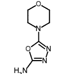 结构式 CAS# 496057-17-1, 5-(4-吗啉基)-1,3,4-恶二唑-2-胺