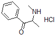 结构式 CAS# 49656-78-2, 2-(甲基氨基)-1-苯基-1-丙酮盐酸盐(1:1)