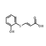 CAS#: 49676-15-5， (2E)-3-[(3-Hydroxy-2-Pyridinyl)Sulfanyl]Acrylic Acid