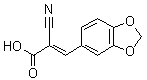 结构式 CAS# 49711-55-9, (E)-3-(1,3-苯并二氧戊环-5-基)-2-氰基-2-丙烯酸