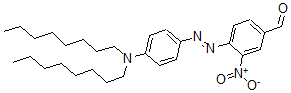 结构式 CAS# 497151-94-7, 4-[2-[4-(二辛基氨基)苯基]偶氮]-3-硝基-苯甲醛