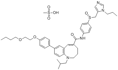 CAS#: 497223-28-6， Cenicriviroc mesylate