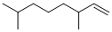 structure of CAS# 4984-01-4, 3,7-Dimethyl-1-Octene;40980_Fluka;1-Octene, 3,7-Dimethyl-;2,6-Dimethyl-7-Octene