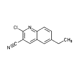 structure of CAS# 498548-90-6, 2-Chloro-6-Ethyl-3-Quinolinecarbonitrile