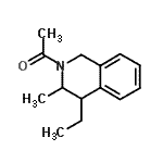 CAS#: 499196-14-4， 1-(4-Ethyl-3-Methyl-3,4-Dihydro-2(1H)-Isoquinolinyl)Ethanone