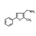 structure of CAS# 499770-72-8, 1-(2-Methyl-5-Phenyl-3-Furyl)Methanamine;(2-METHYL-5-PHENYL-3-FURYL)METHYLAMINE