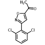 结构式 CAS# 499771-12-9, 1-[3-(2,6-二氯苯基)-1,2-恶唑-5-基]乙酮