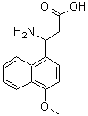 结构式 CAS# 499987-13-2, 3-氨基-3-(4-甲氧基-1-萘基)丙酸