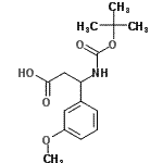 结构式 CAS# 499995-77-6, 3-(3-甲氧基苯基)-3-({[(2-甲基-2-丙基)氧基]羰基}氨基)丙酸