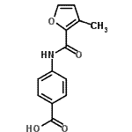 structure of CAS# 499997-72-7, 4-[(3-Methyl-2-Furoyl)Amino]Benzoic Acid;4-(3-methylfuran-2-carboxamido)benzoic acid;4-[(3-Methyl-2-furoyl)amino]benzoic acid;4-[(3-Methyl-2-furoyl)amino]benzoicacid