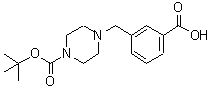 结构式 CAS# 500013-38-7, 3-[[4-(叔丁氧羰基)哌嗪-1-基]甲基]苯甲酸